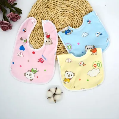 2 Pc Cotton Printed Baby Bib